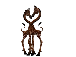 Giraffe_ Embrace_ Art PNG image