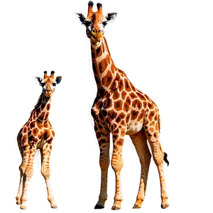 Giraffe Family Sunset PNG 39 PNG