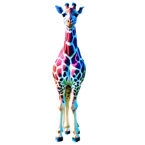 Giraffe In Pastel Colors PNG Xbr89 PNG