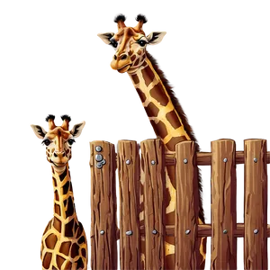 Giraffe Peeking Over Fence PNG 49 PNG