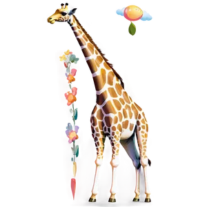 Giraffe Standing Tall PNG 05062024