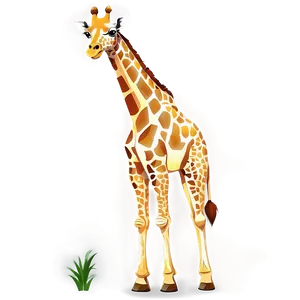 Giraffe Sunset Scene PNG 90