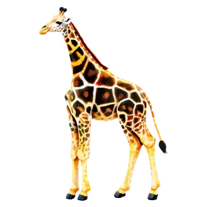 Giraffe With Birds PNG Rmi