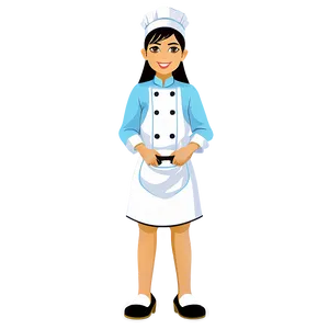Girl Chef Cartoon PNG 05032024