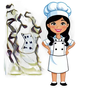 Girl Chef Cartoon PNG 30