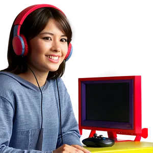 Girl Gamer Icon PNG 95