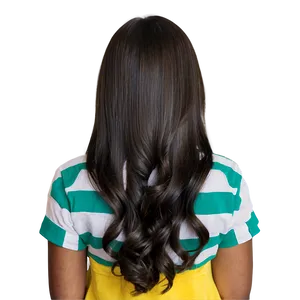 Girl Hair Back View PNG Byp54