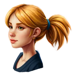 Girl Hair Sketch PNG 06132024