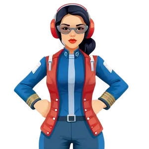Girl Pilot Avatar PNG Ubr93