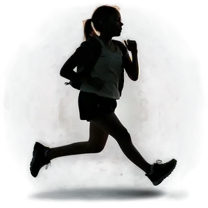 Girl Running Silhouette PNG 39
