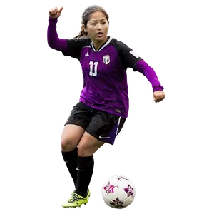 Girl Soccer Player PNG Rqd