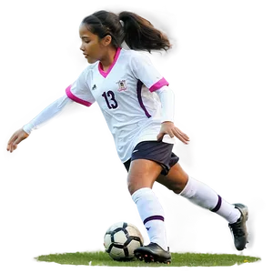 Girl Soccer Player PNG Vcy