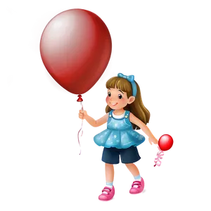 Girl With Balloon PNG 05032024