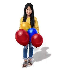 Girl With Balloon PNG 26