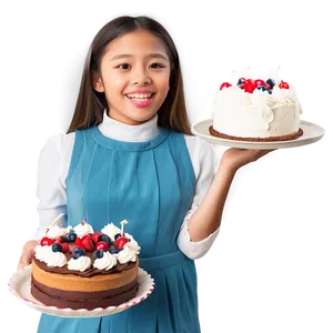 Girl With Cake PNG Qoo75