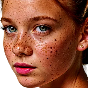 Girl With Freckles Png 06122024 PNG image