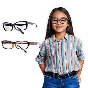 Girl With Glasses PNG 81