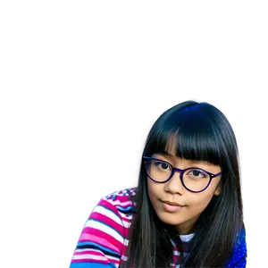 Girl With Glasses PNG 85