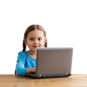 Girl With Laptop PNG 89
