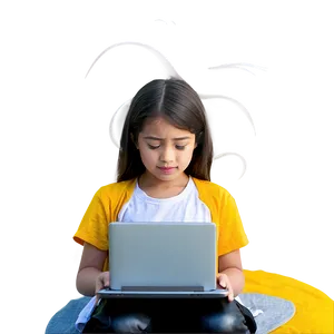 Girl With Laptop PNG Ijq67