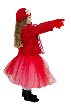 Girlin Red Christmas Outfit