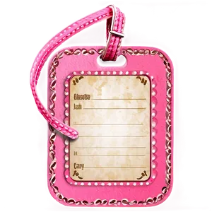 Girly Luggage Tag PNG Amg76
