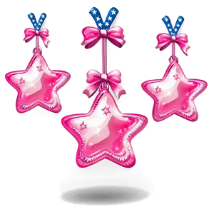 Girly Pink Stars PNG 06122024 PNG