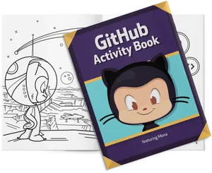 Git Hub Activity Book Mona PNG image