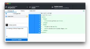 Git Hub Desktop Commit Interface PNG image