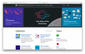 Git Hub Explore Page Screenshot PNG image