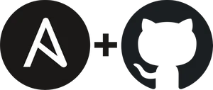 Git Hub Plus Logo Combination PNG image