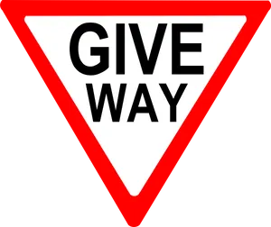 Give Way Traffic Sign PNG image