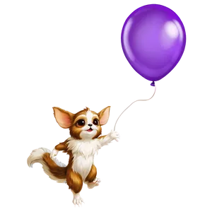 Gizmo Flying With Balloons Png Tcj11 PNG image