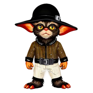 Gizmo In A Detective Outfit PNG Eka
