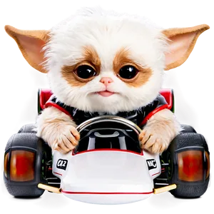 Gizmo In A Race Car PNG Alk
