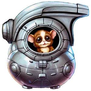 Gizmo In A Spaceship PNG 06242024