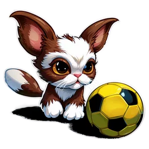 Gizmo Playing Soccer PNG 06242024