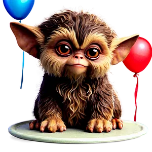 Gizmo With A Birthday Cake PNG 63