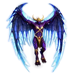 Glacial Demon Wings PNG Ciw