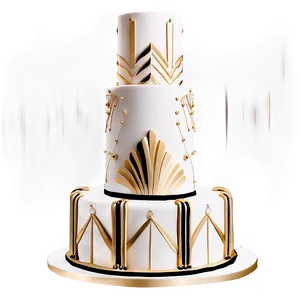 Glam Art Deco Wedding Cake PNG Fdh PNG