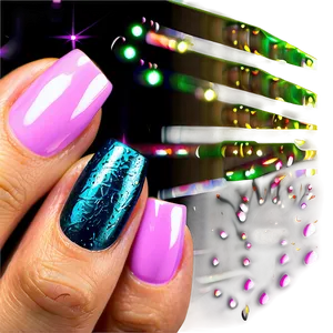 Glamorous Acrylic Nails Png 06202024 PNG image