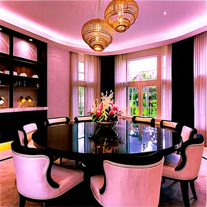 Glamorous Dining Room Features Png 28 PNG image