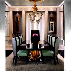 Glamorous Dining Room Features PNG 66