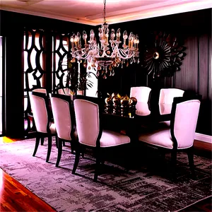 Glamorous Dining Room Features PNG Vjc