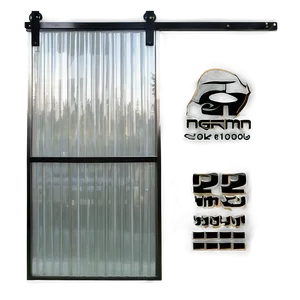 Glass Barn Door PNG 06122024