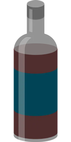 Glass Bottle Vector Illustration