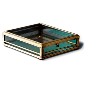 Glass Box With Brass Edges Png 06282024 PNG image