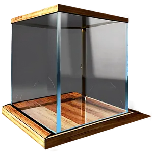 Glass Box With Wooden Base PNG Ftq47 PNG