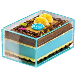 Glass Cake Box PNG Mqo43