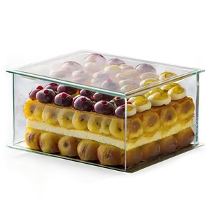 Glass Cake Box PNG Srg